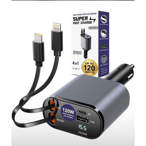 120W Multi-Port Car Charger